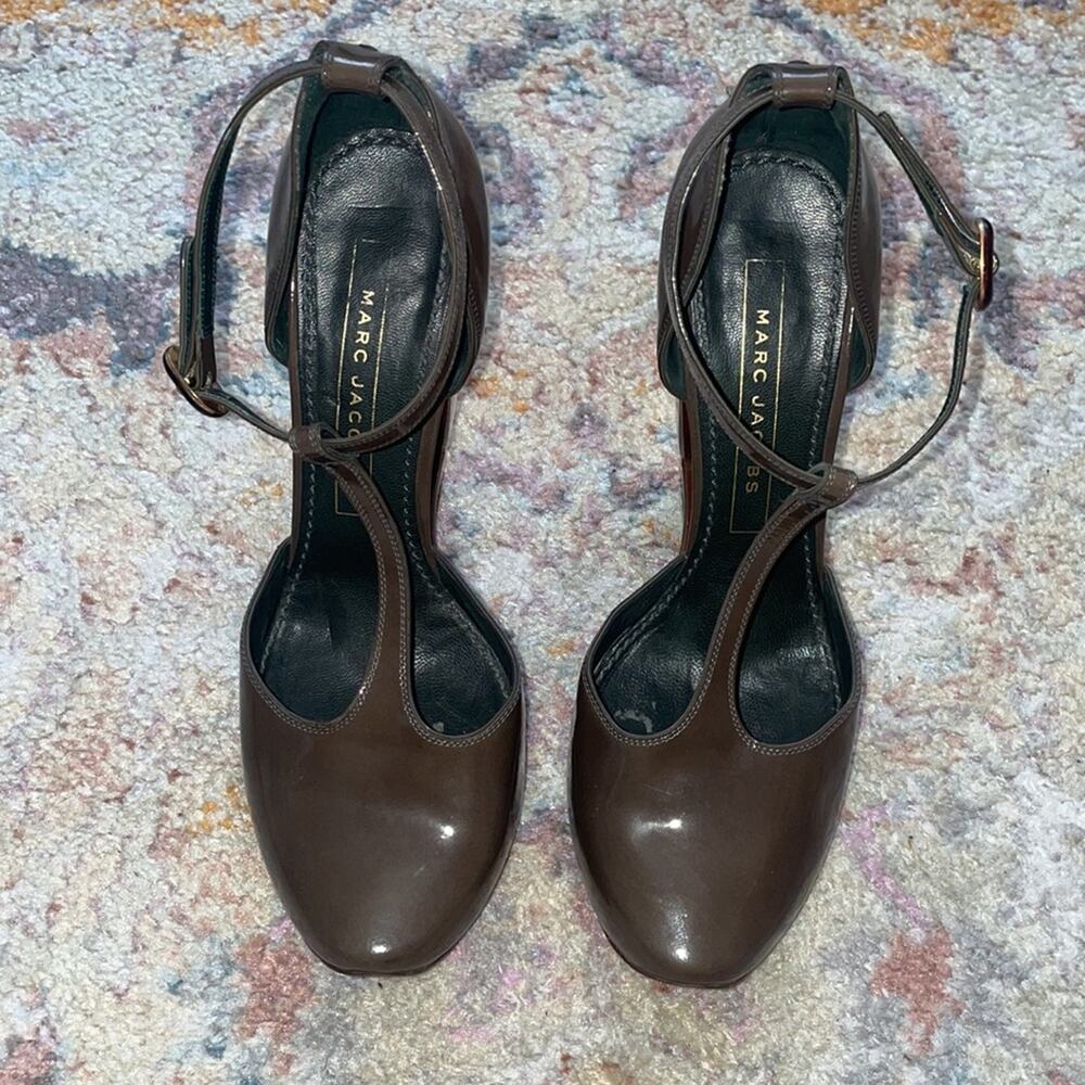 Marc Jacobs Patent Leather T-Strap Pumps - Picture 2 of 10